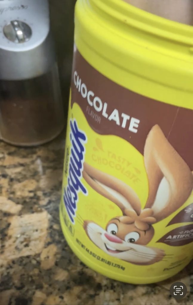 I like to use Nesquik chocolate to mix in the coffee
